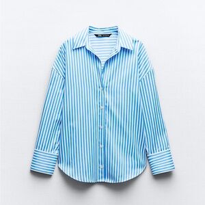 Striped Poplin Button Down Shirt